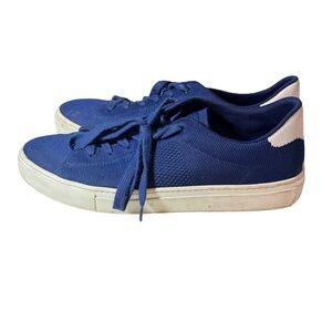 Greats mens 11 M blue Royale knit lace up low top sneaker shoes EUC